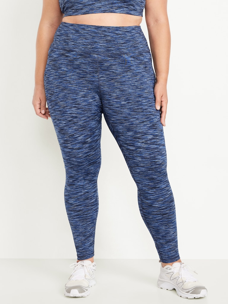 High-Waisted Space-Dye Full-Length Leggings
