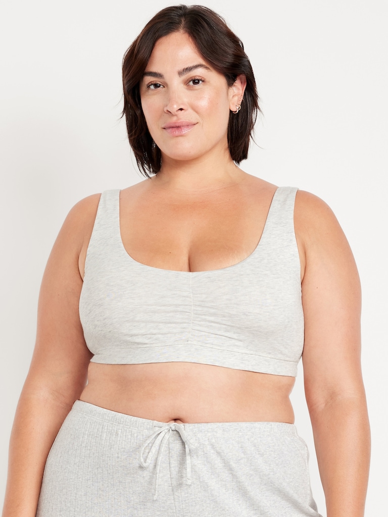 Ruched Cotton Bralette