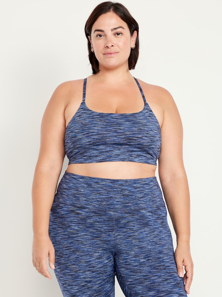 Light Support Space-Dye Racerback Sports Bra