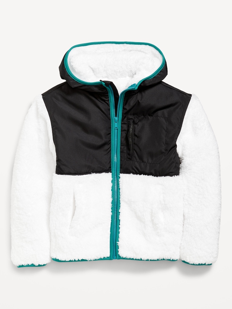 Loose Sherpa Pocket Hooded Jacket for Boys