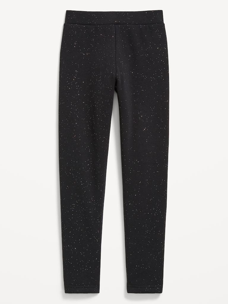 High-Waisted Full-Length Fleece Leggings for Girls