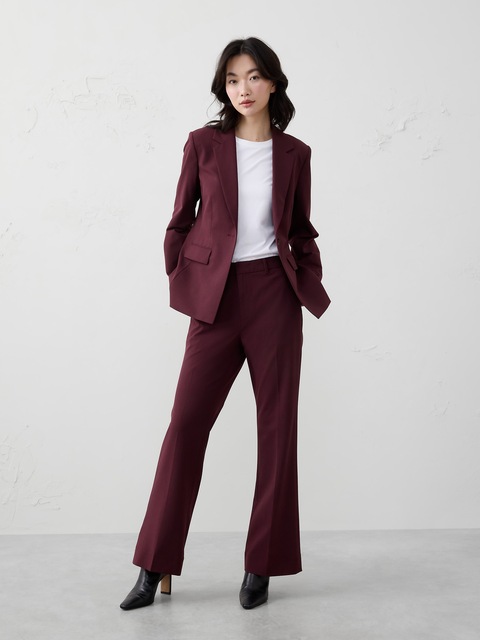 strapless open back dress Italian Murano Esar Lavender Wool Linen Silk Pants  StudioSuits