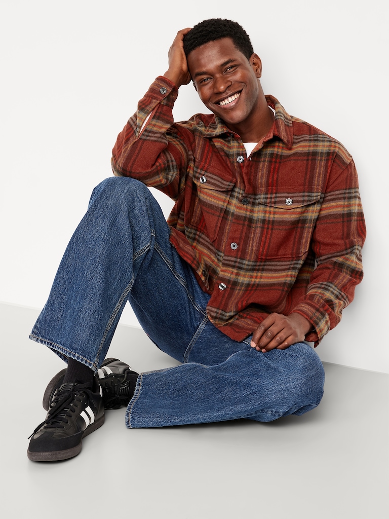 Oversized Heavyweight Plaid Flannel Shirt