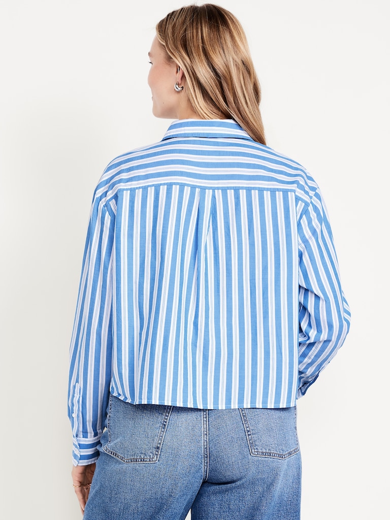 Cropped Button-Down Shirt