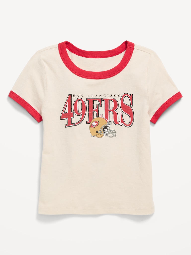San Francisco 49ers Fitted Graphic Ringer T-Shirt for Girls