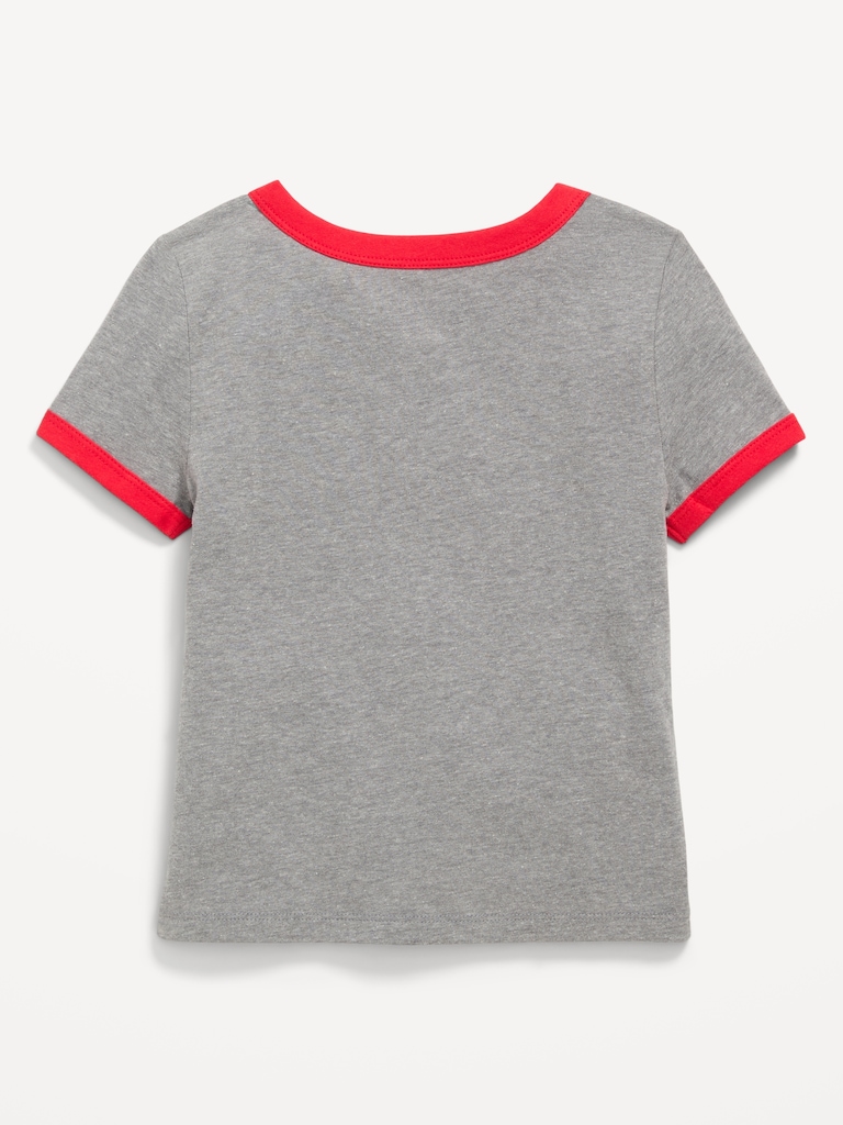 Kansas City Chiefs Fitted Graphic Ringer T-Shirt for Girls