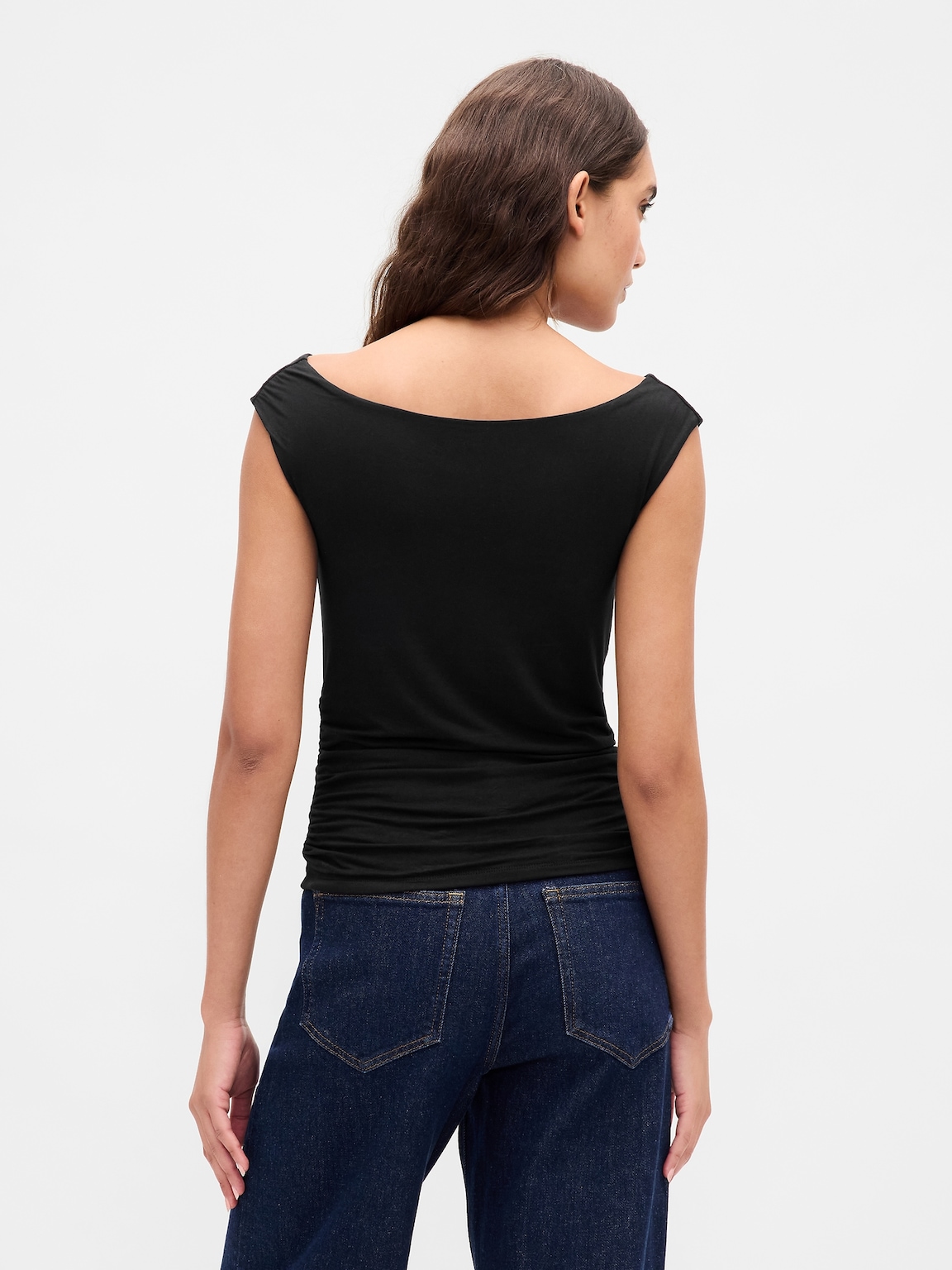 Off-Shoulder Ruched Crop Top