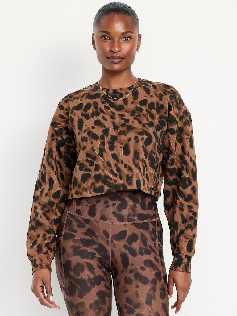 Dynamic Fleece Oversized Crop Sweatshirt