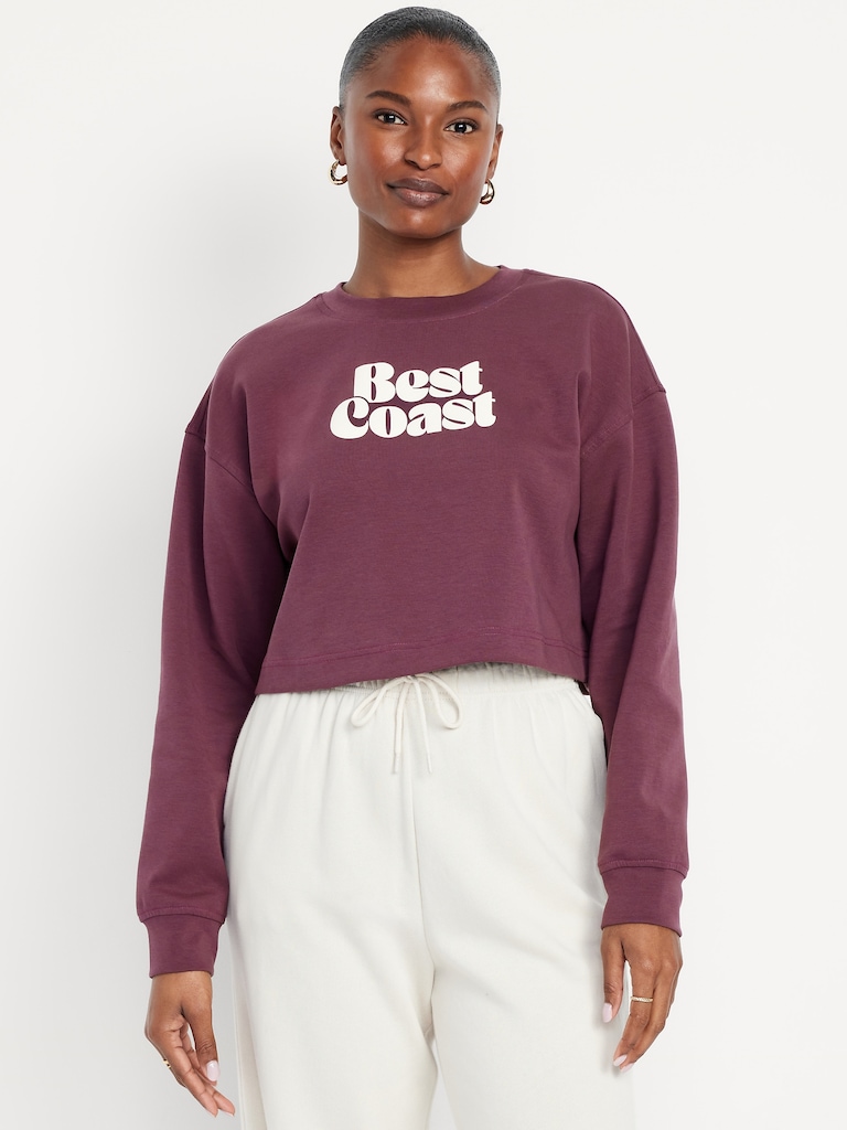 Dynamic Fleece Oversized Crop Sweatshirt