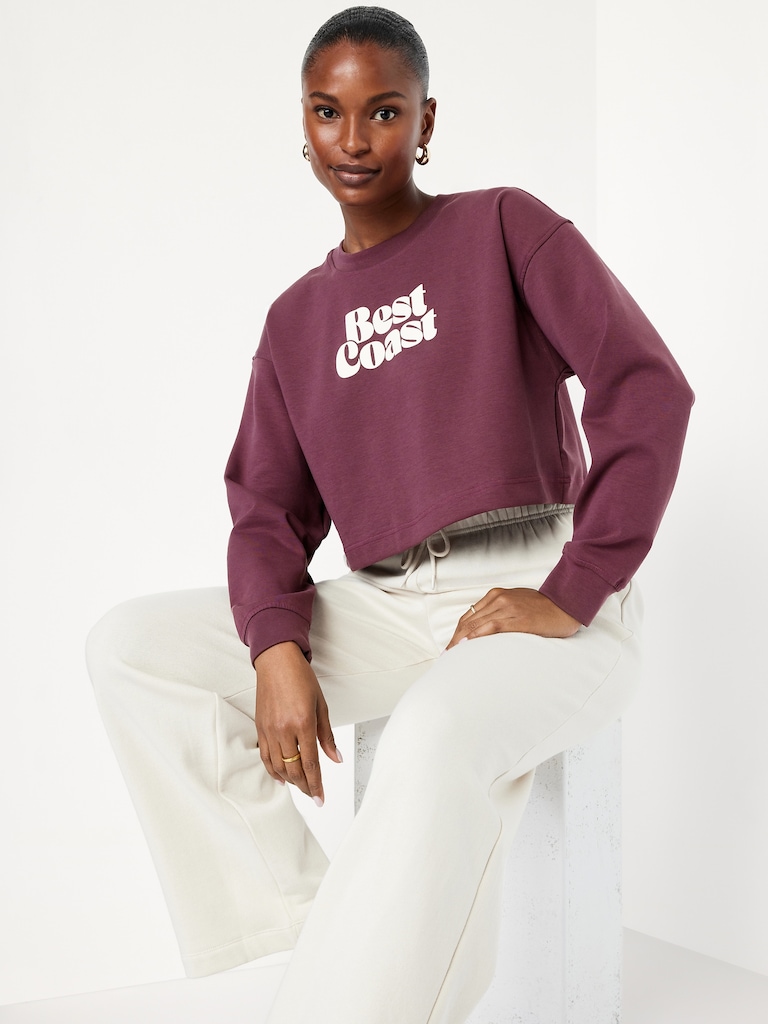Dynamic Fleece Oversized Crop Sweatshirt