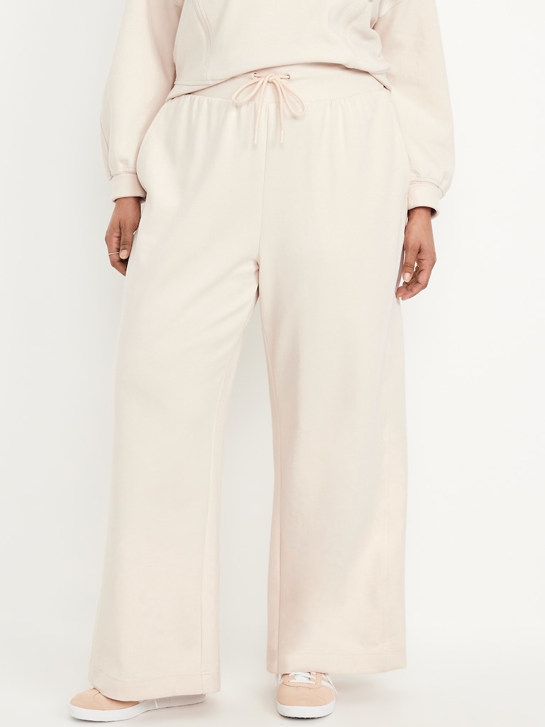 Extra High-Waisted Dynamic Fleece Wide-Leg Sweatpants