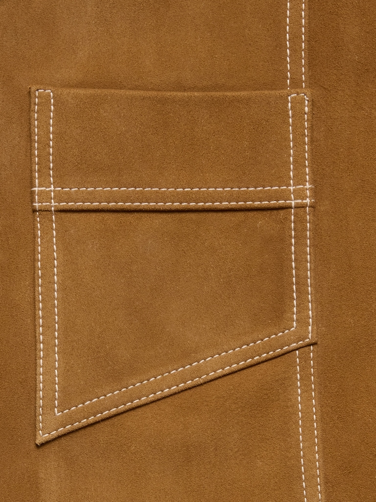 Oversized Short Suede Jacket