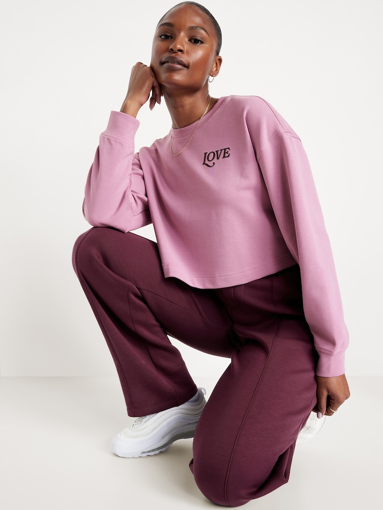 Dynamic Fleece Oversized Crop Sweatshirt
