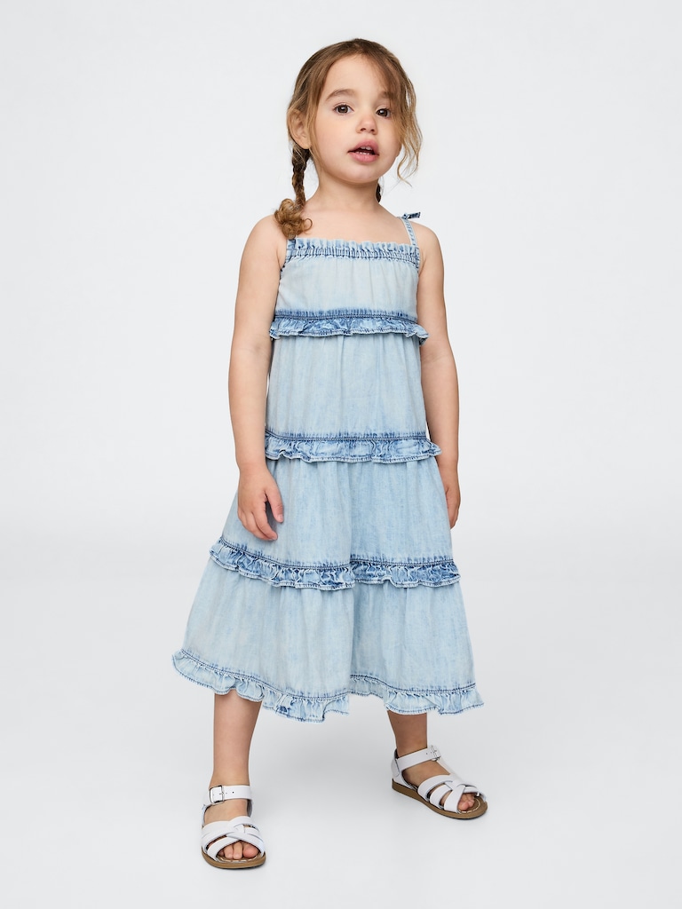Baby & Toddler Ruffle Tiered Denim Dress