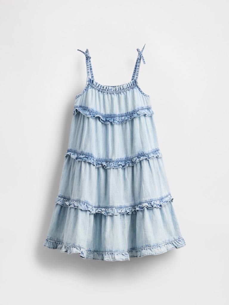 Baby & Toddler Ruffle Tiered Denim Dress