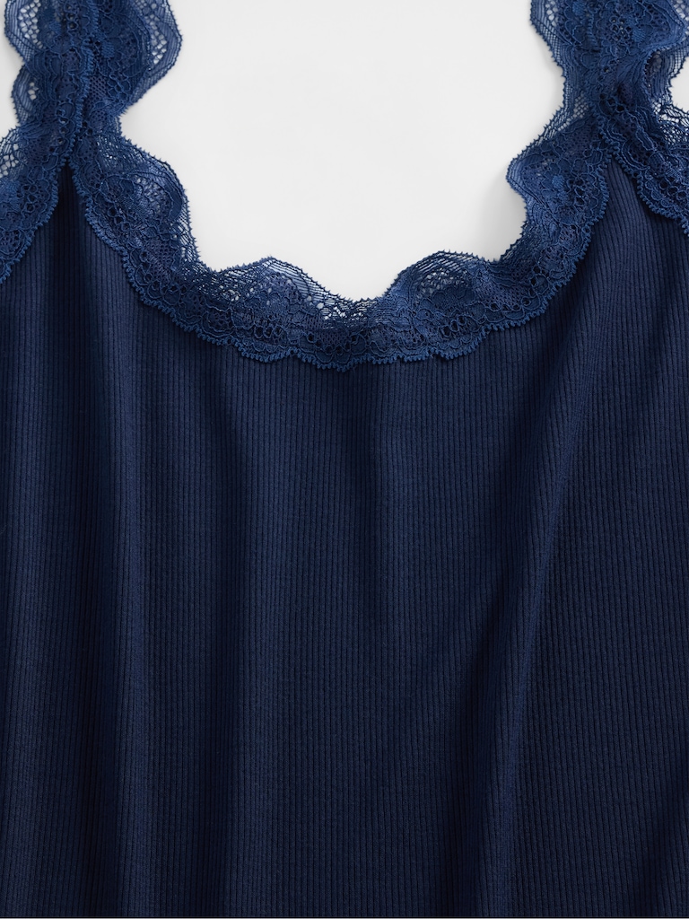 Mini Rib Lace PJ Tank Top