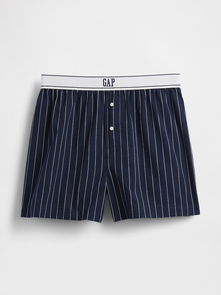 Poplin Logo PJ Boxer Shorts