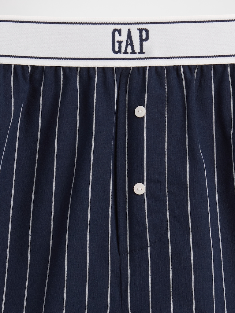 Poplin Logo PJ Boxer Shorts