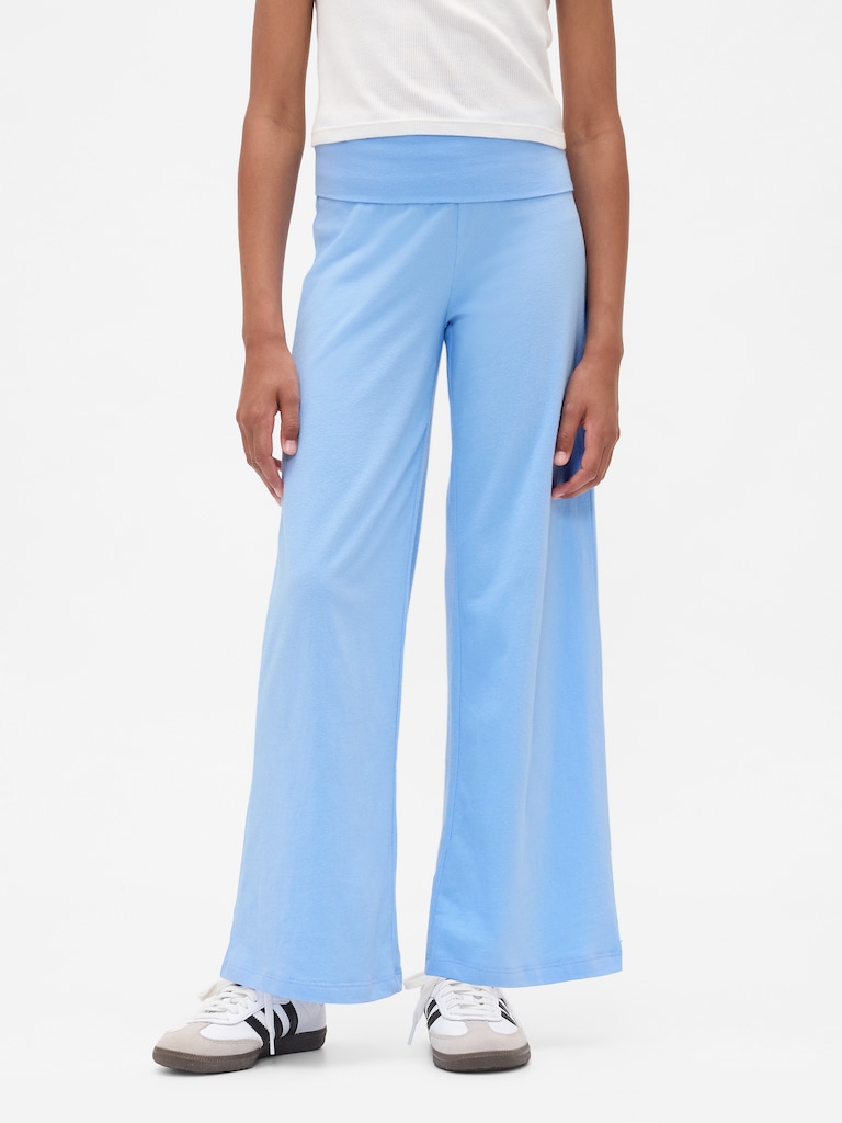 Kids Wide-Leg Foldover Leggings