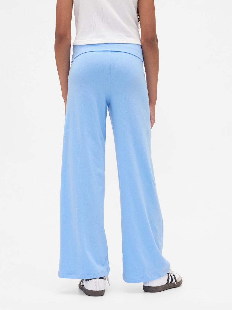 Kids Wide-Leg Foldover Leggings
