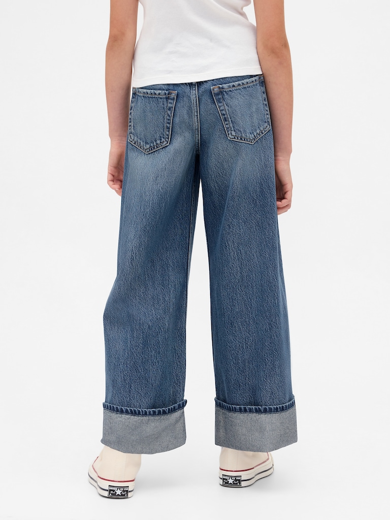 Kids Low Rise Easy Wide-Leg Baggy Jeans