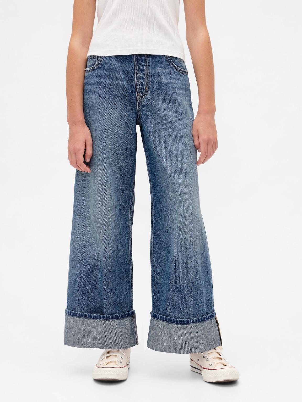 Kids Low Rise Easy Wide-Leg Baggy Jeans
