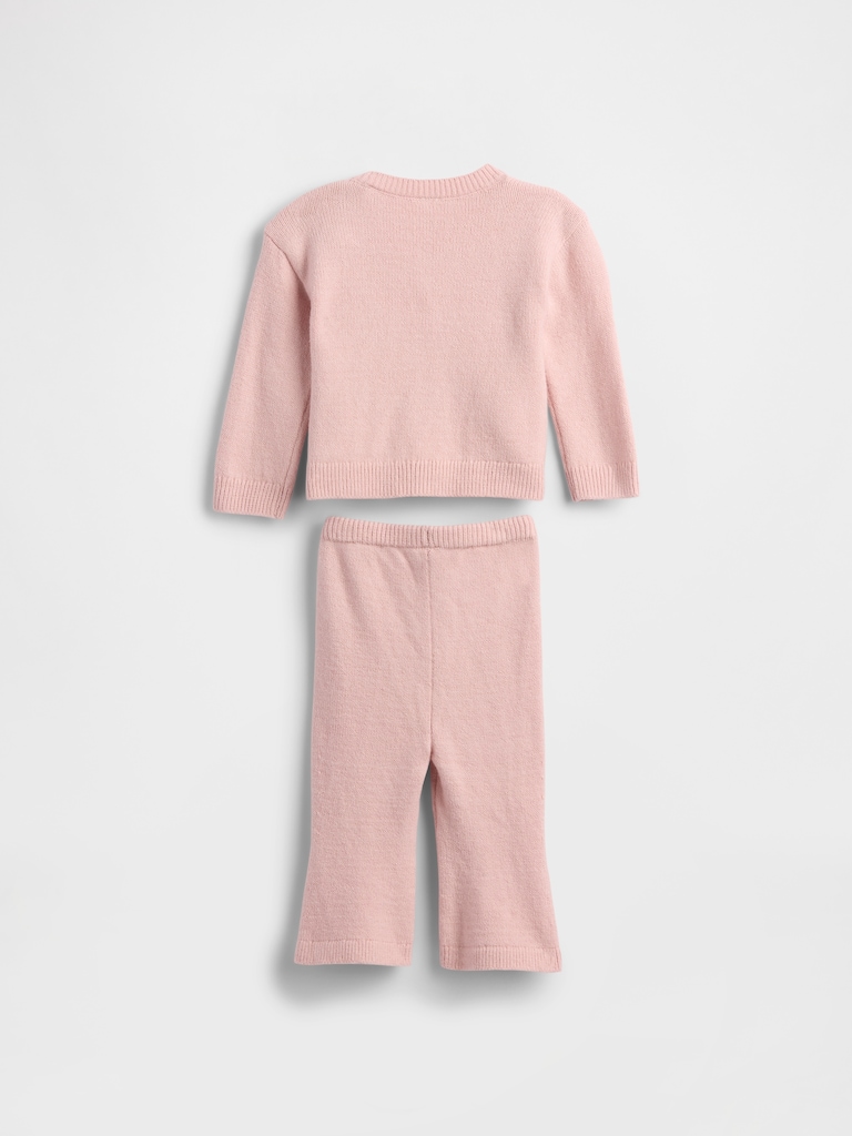 Baby CashSoft Bear Pocket Cardigan Sweater Set