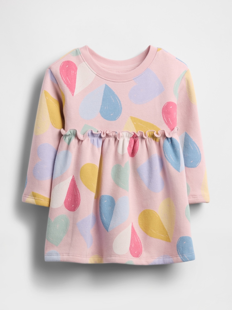 Baby & Toddler Ruffle-Waist Sweatshirt Dress