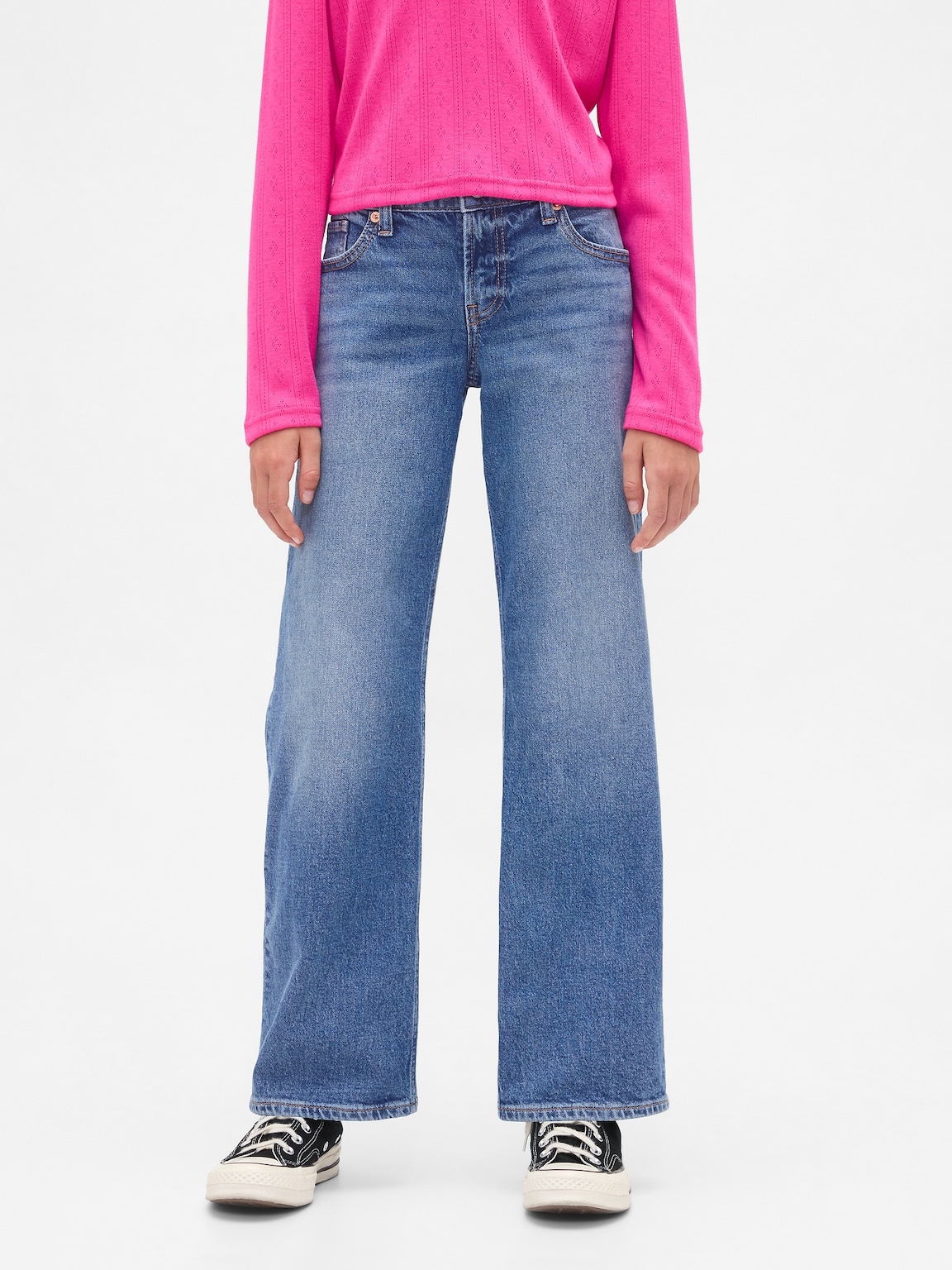 Kids Low Rise Relaxed Straight Jeans