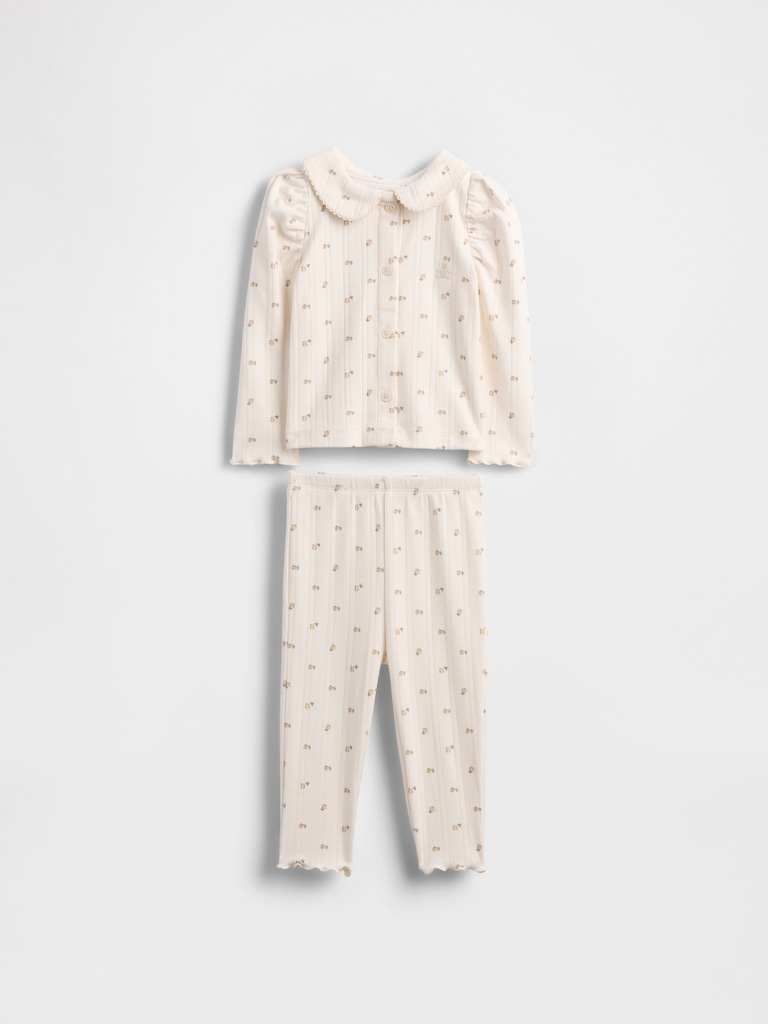 Baby Softspun Pointelle Rib Outfit Set
