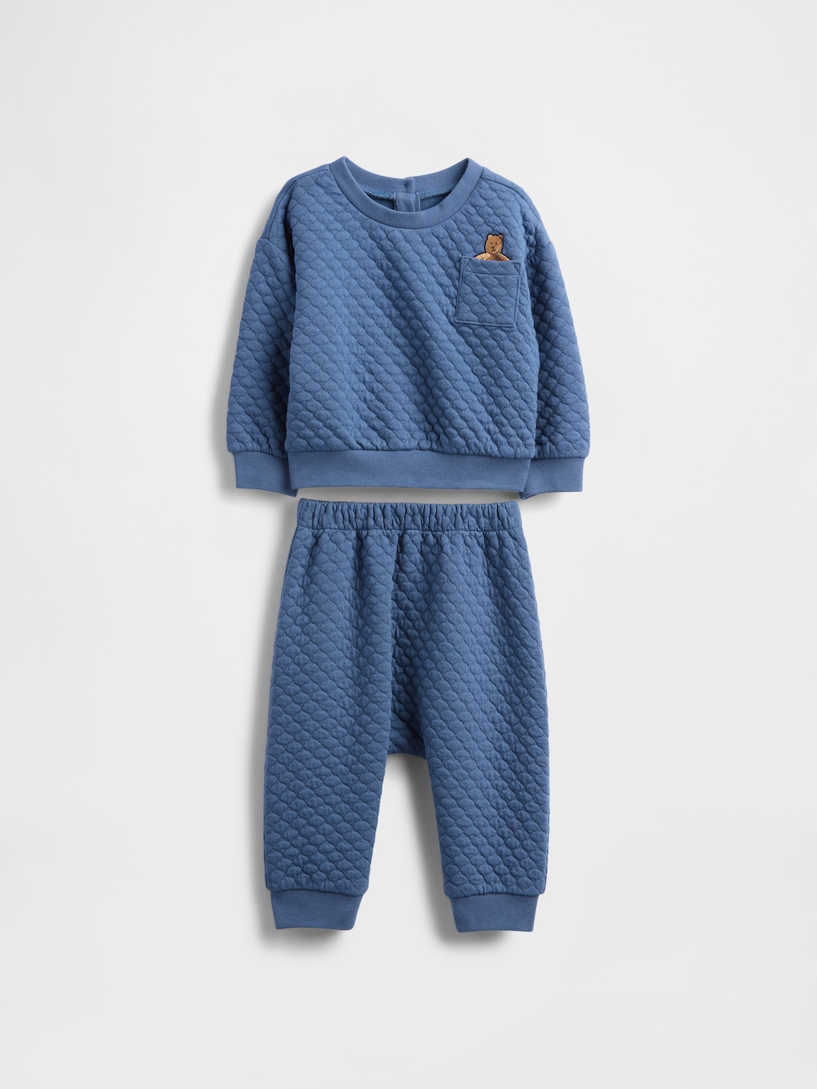 Baby Quilted Brannan Bear Pocket Outfit Set