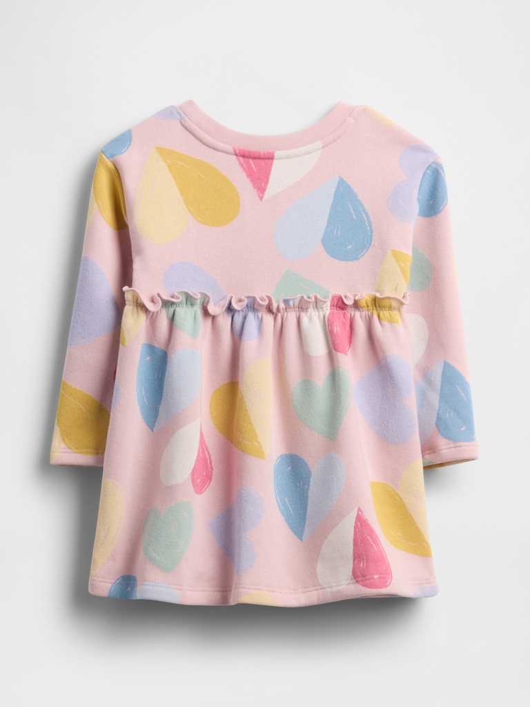 Baby & Toddler Ruffle-Waist Sweatshirt Dress