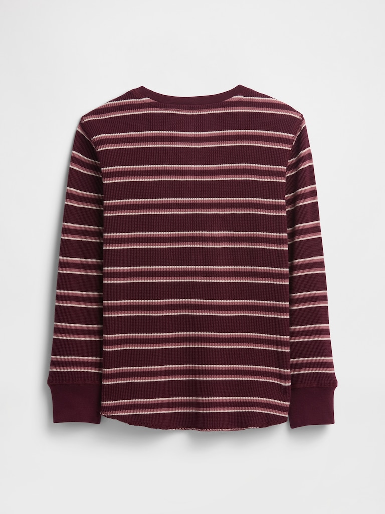 Kids Stripe Waffle-Knit T-Shirt
