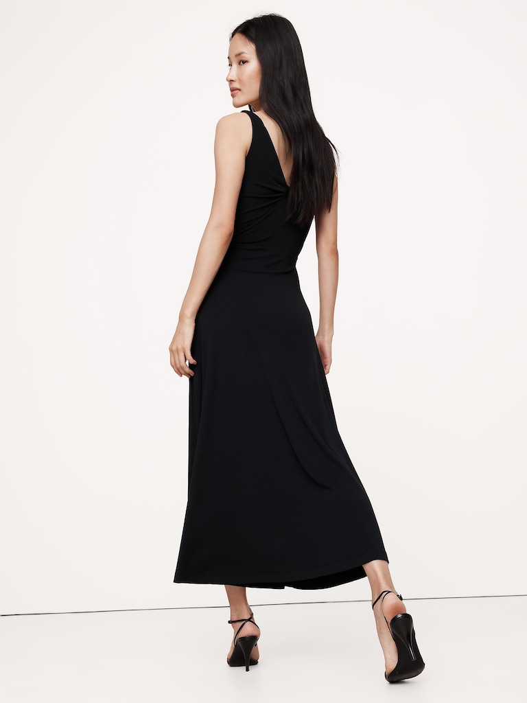 Double-Twist Jersey Midi Dress