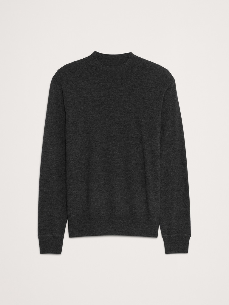 Merino Mock-Neck Sweater