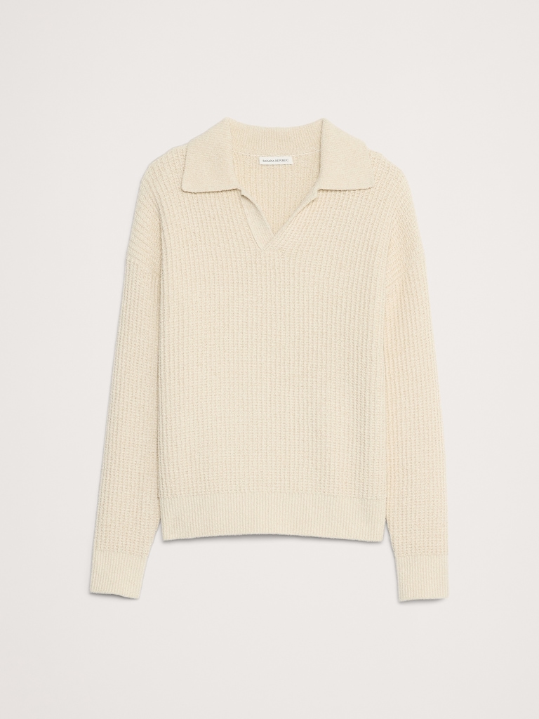 Chunky Cotton-Blend Sweater Polo