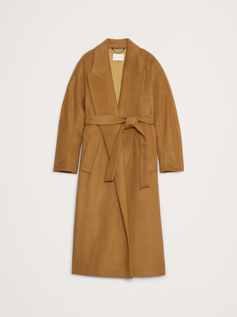 Italian Wool-Cashmere Wrap Coat
