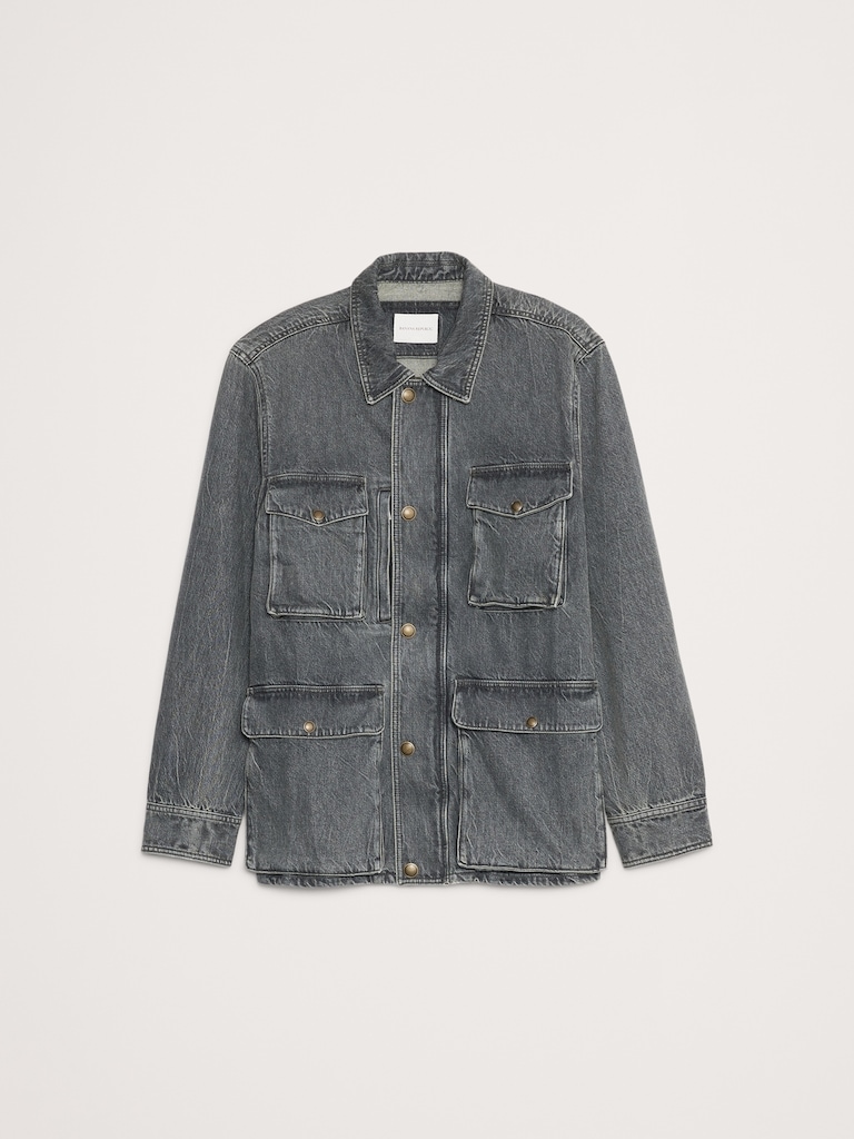 Oversized Italian Denim Field Jacket