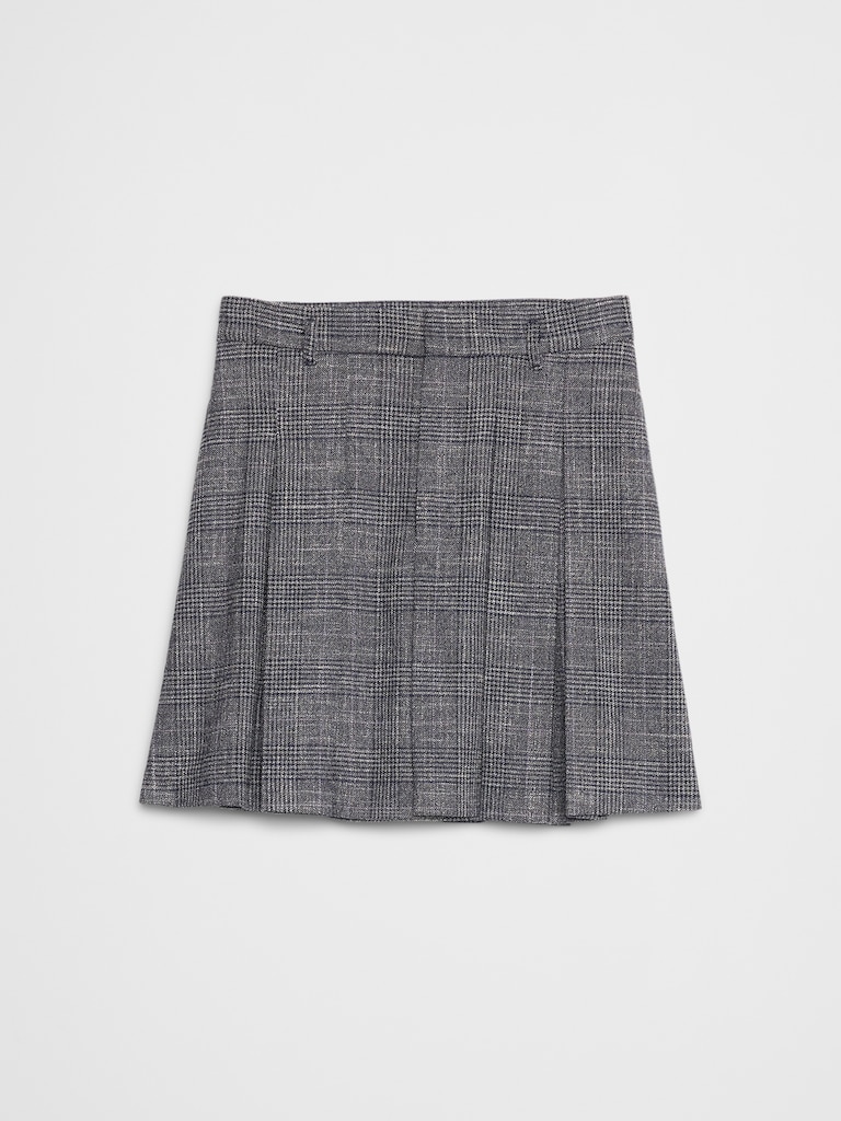 Plaid Pleated Mini Skirt