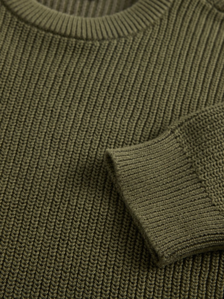 Kids Relaxed Shaker-Stitch Crewneck Sweater