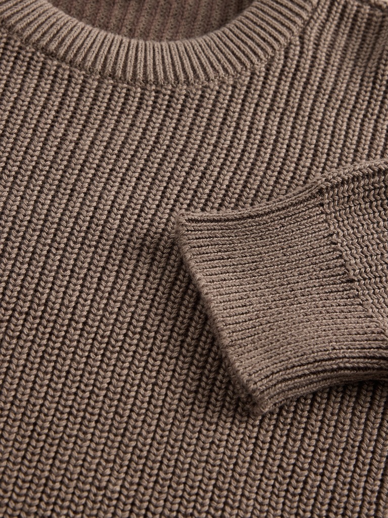 Kids Relaxed Shaker-Stitch Crewneck Sweater