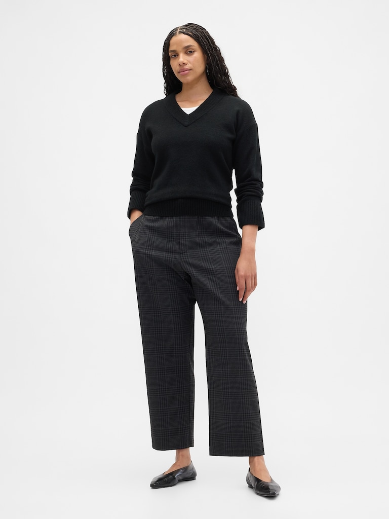 Recycled High Rise Straight-Leg Pants