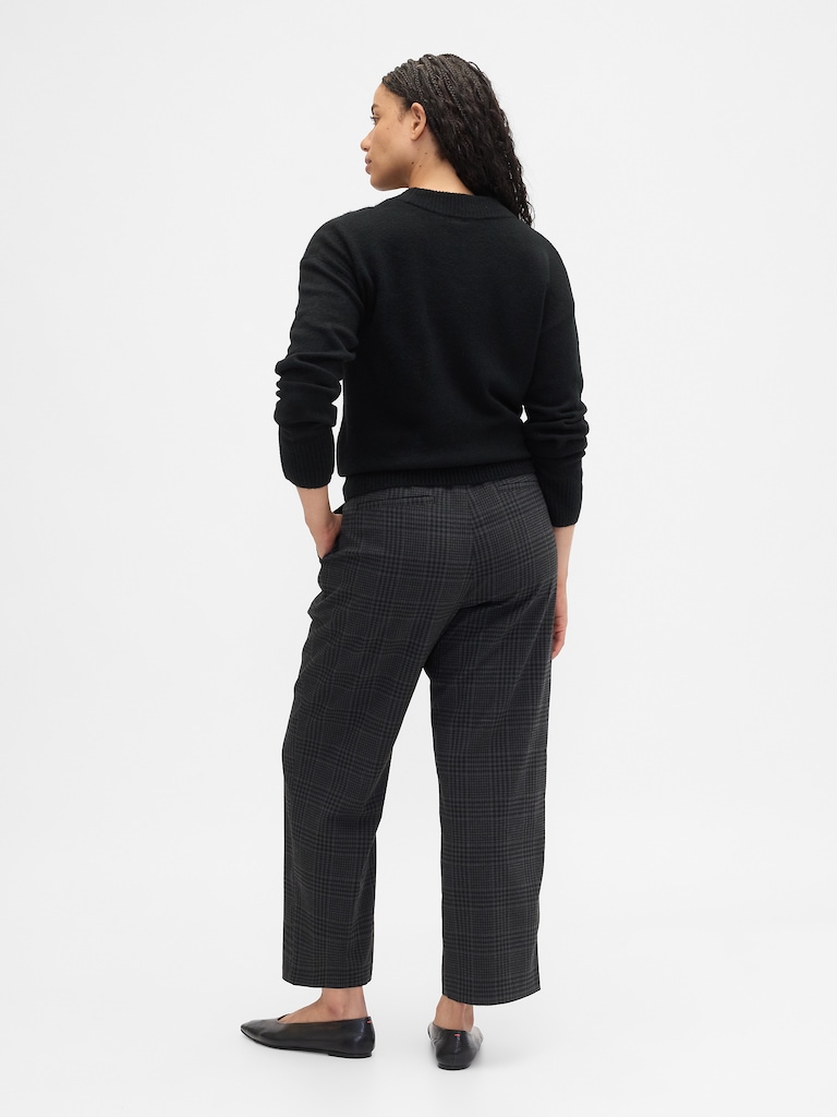 Recycled High Rise Straight-Leg Pants