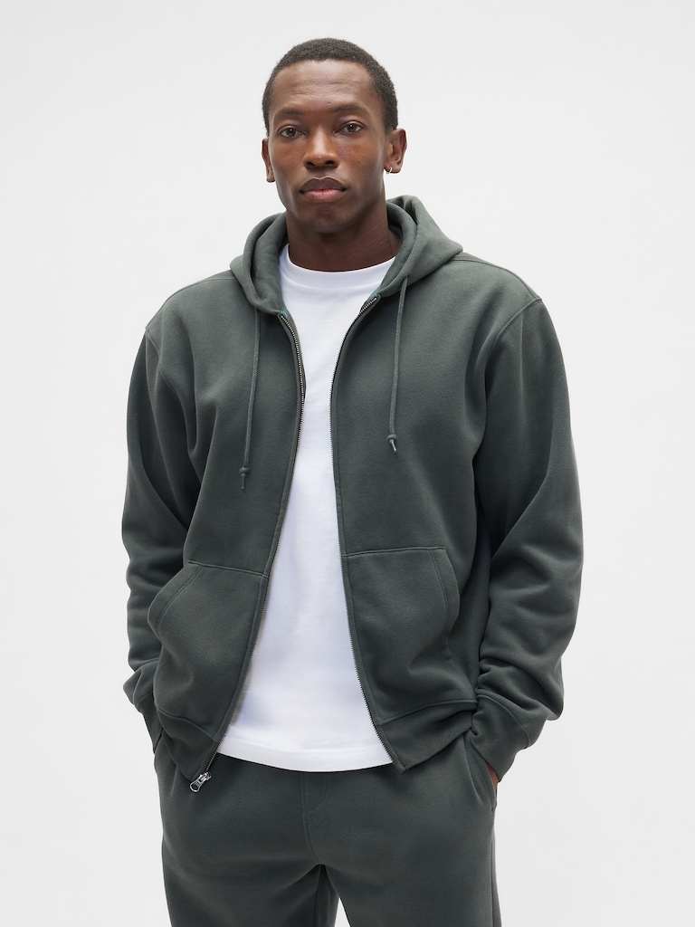 Adult Vintage Soft Oversized Zip Hoodie