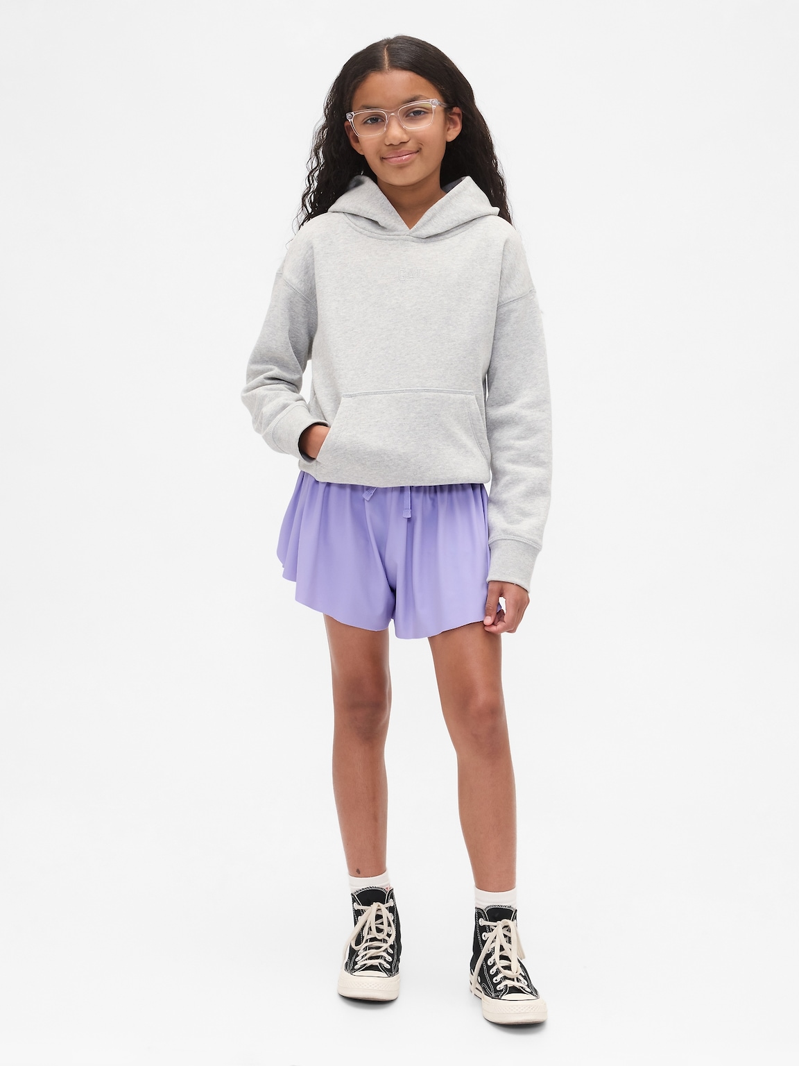 Kids Butterfly-Hem Run Shorts