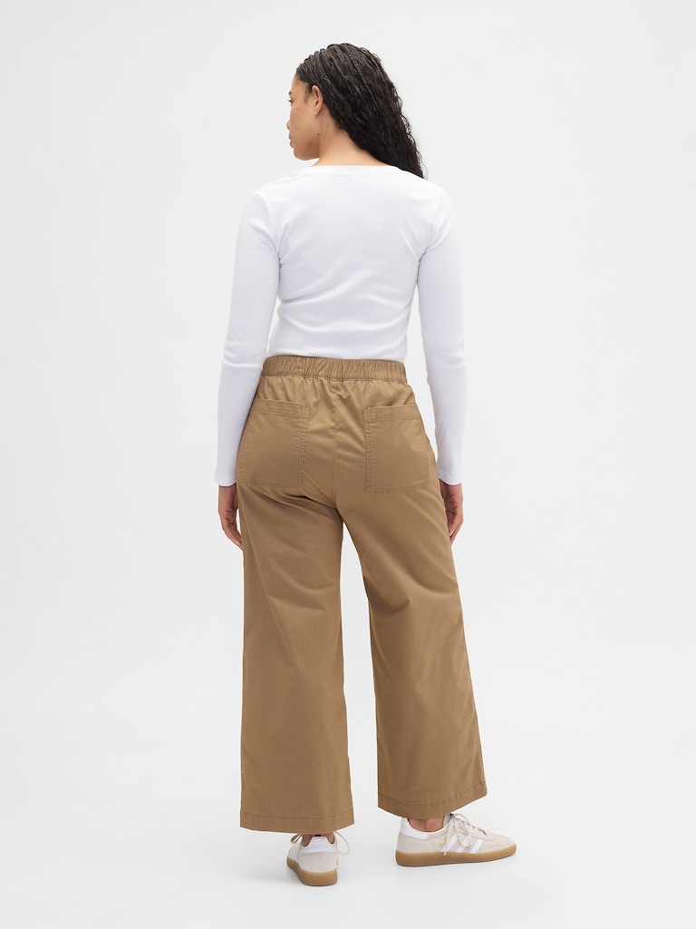 High Rise Easy Wide-Leg Khakis