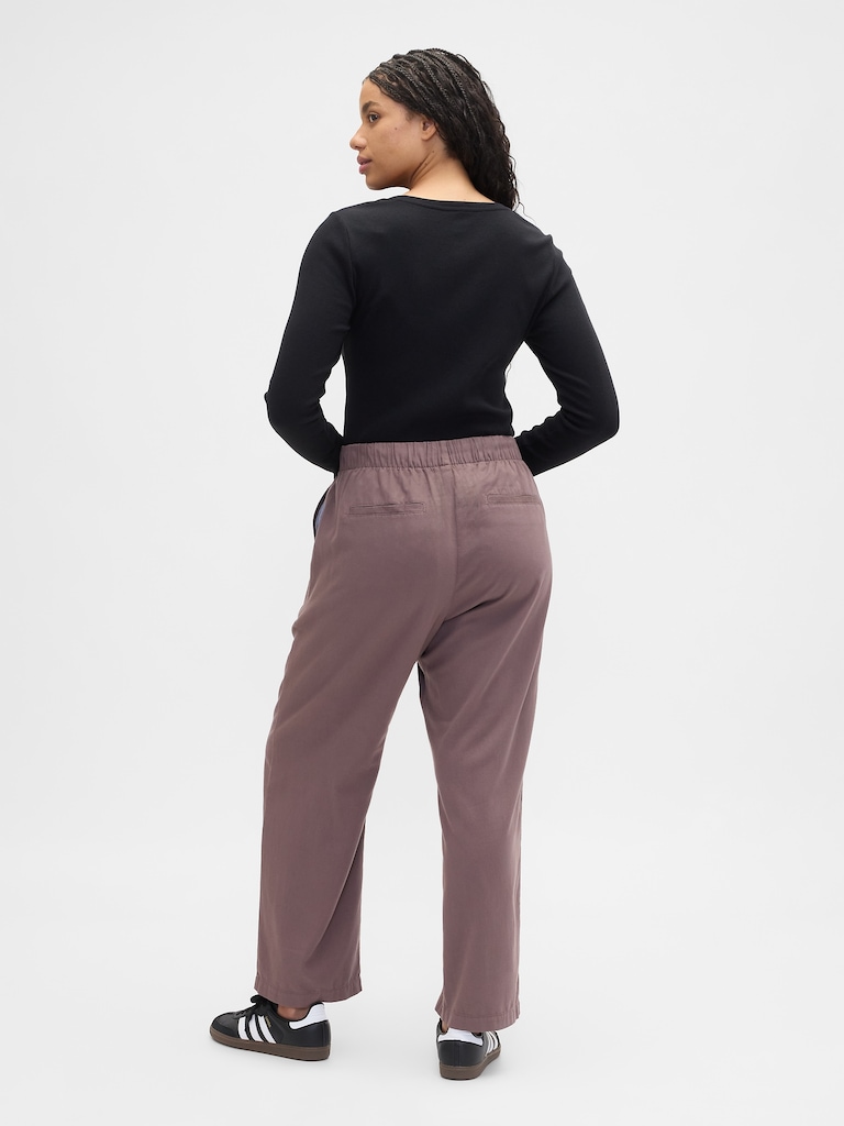 Mid Rise Easy Twill Pants