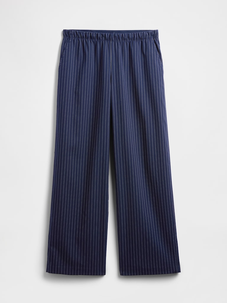 Recycled Mid Rise Easy Wide-Leg Pants