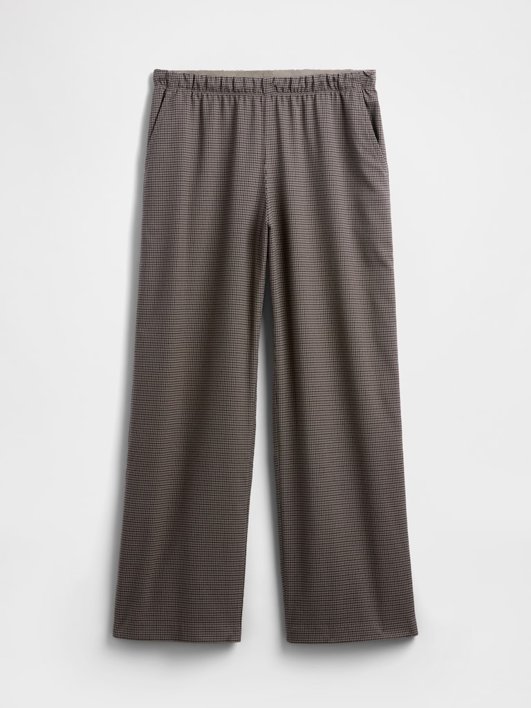 Recycled Mid Rise Easy Wide-Leg Pants