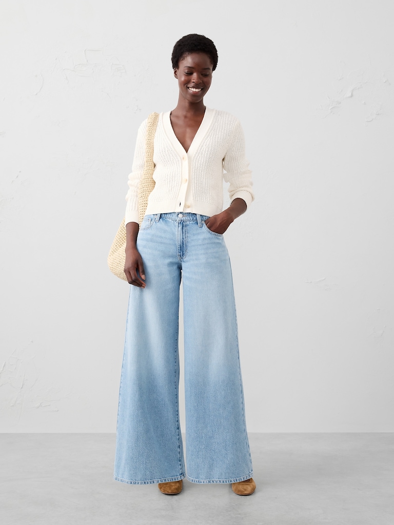 Wide-Leg Mid-Rise Baggy Jean